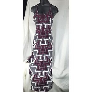 Free People Maxi Dress Size 0 Geometric Aztec Purple Racerback Serves You Right‎